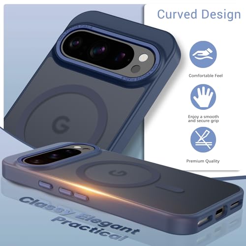 Coque Google Pixel 10 bleu marine mag-safe antichoc mate - 4