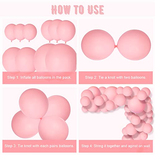 18''/12''/10''/5''Pink Themed Party Balloons,95 Pieces Solid Color Balloons Garland Arch Balloons For Bachelorette Party,Wedding,Christmas,Graduation,Baby Shower,Birthday Party Decorations #TOP4