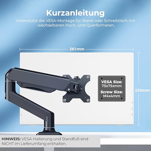 UFYQL Portable Monitor 15,6 Zoll (Tragbarer Monitor) mit FHD IPS Display, Plug and Play mit Schutzhülle, USB-C & HDMI Anschlüsse, VESA-kompatibel, für Laptop, PC, Mac, PS5, Xbox, Switch (Weiß) 4