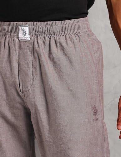 Image of U.S. POLO ASSN. Men Comfort Fit Solid Cotton I658 Lounge Pants - Pack of 1