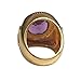 Huge Natural Amethyst Gold Bishop Ring (Ring Size 12.5)