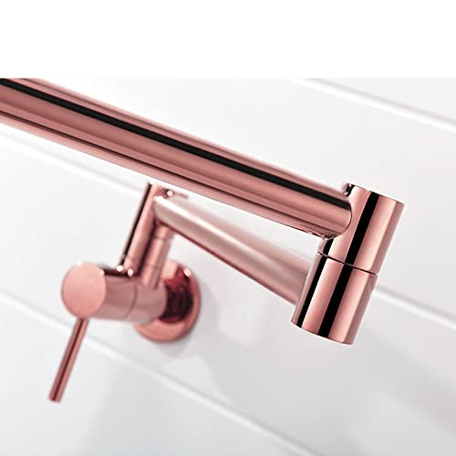 Robinet de cuisine en laiton mural robuste à double articulation extensible