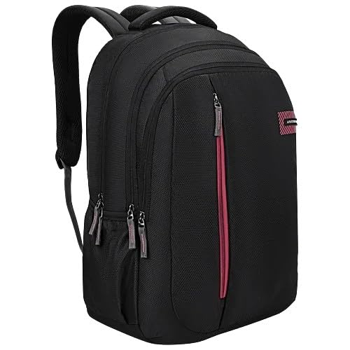 Image of Aristocrat Vortex Laptop Backpack 25L | 4 Compartments with Quick-Access Front Pocket | Padded Shoulder Straps & Side Bottle Holders | Trolley Sleeve | Office & Travel Backpack for Men & Women