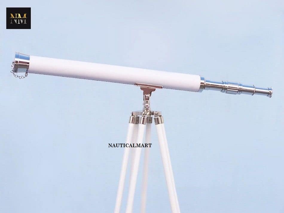 Nautical Decor Floor Standing Chrome Telescope 40" - Nautical Marine Telescope by NauticalMart