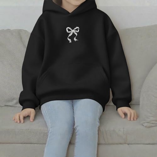 Bow Hoodie for Girls Kids Graphic Cute Hoodies Girl's Leopard Sweatshirts Prints Casual Pullover Sweatshirt - Image 5