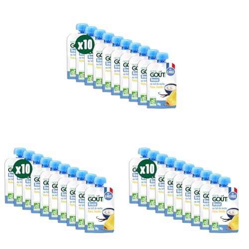 Dessert Bébé Dès Poire Vanille Bio Good Gout La Gourde De 90 G - vue 7