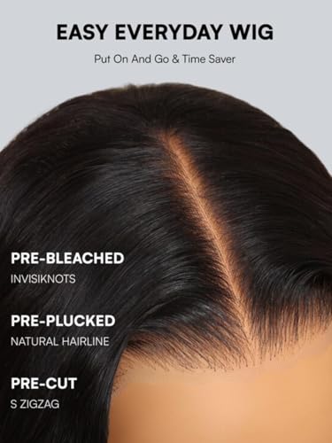 Image of Beauty Forever Pre Everything Glueless Front Black to Caramel Blonde Ombre Brown Body Wave Human Hair Drawstring Wig Pre Plucked Pre Cut 13x4 Loose Wave Bye Bye Knots Ready to Wear Frontal Wig 18inch