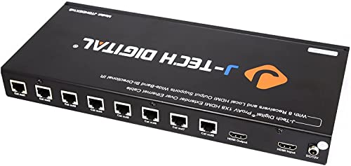 J-Tech Digital Jtdhdex1X8 Proav Premium Quality 1X8 Hdmi Extender/Hdmi Amplifier/Hdmi Splitter Over Ethernet Cable #TOP2