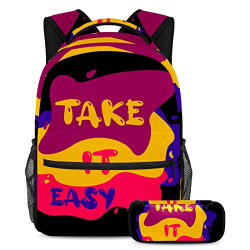 Sac à dos de voyage enfant avec trousse scolaire et porte-bouteille