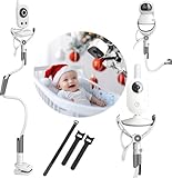 BURNNOVE Babyfoonhouder Boren Niet Nodig 85 cm Babycamerahouder 360 Graden Draaibaar Opvouwbare Babymonitorhouder met 3 Schouderbanden voor 7 cm Dikke Meubels