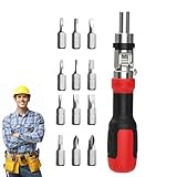 Échange d'embouts sans effort : plus besoin de creuser des embouts. Notre jeu de tournevis à cliquet assure un accès facile aux embouts nécessaires, grâce au stockage intégré dans la poignée. Remplacez facilement les embouts nécessaires à tout moment pour une expérience sans tracas.