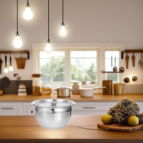Bol grande para mezclar acero inoxidable con tapa miniatura 6