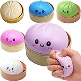 Dumpling Squishy Purple Smiley Face Giant Slow Rising Squeeze Sensory Tactile Decor, Soft Flexible Cute Desktop Ornament for Home Office, Portable Calming Accessory for Daily Leisure and Relaxing Mome