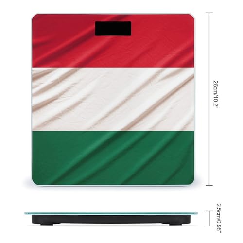 Báscula digital para baño con bandera de Italia y pantalla LCD miniatura 2