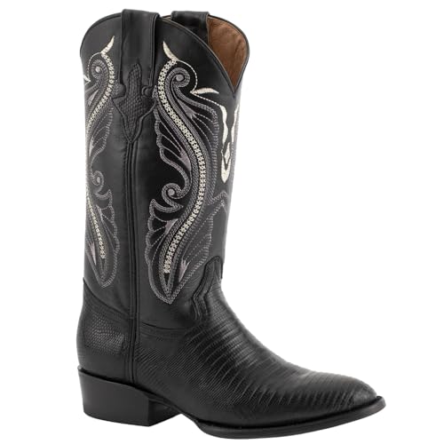 Ferrini Men's Taylor Teju Lizard Round Toe Leather Heeled Western Boots2