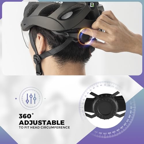 ROCKBROS Bike Helmet for Adult Men Women with Suggested Fit