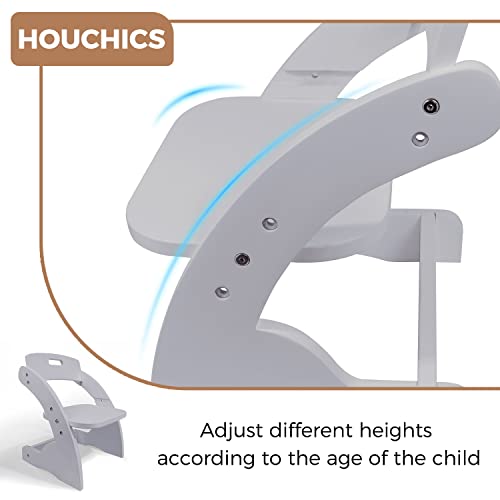 Houchcis Toddler Chair, Wooden Toddler Chair For Kids, Adjustable Kids Chairs For Toddlers, Toddler Chairs And Small Chair, Kids Chair (Grey) #TOP5