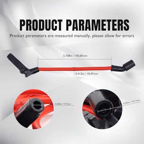 OXCANO 57730 New Heat Spark Plug Ignition Wires Set Compatible with Buick Rainier, Cadillac Escalade, Chevrolet Chevy Avalanche Express 1500 2500 3500 Silverado, GMC Savana, Hummer H2, Isuzu Ascender