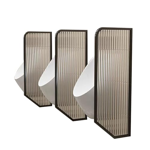 Panel divisor para urinarios y tabique de vidrio de montaje en pared pública 2