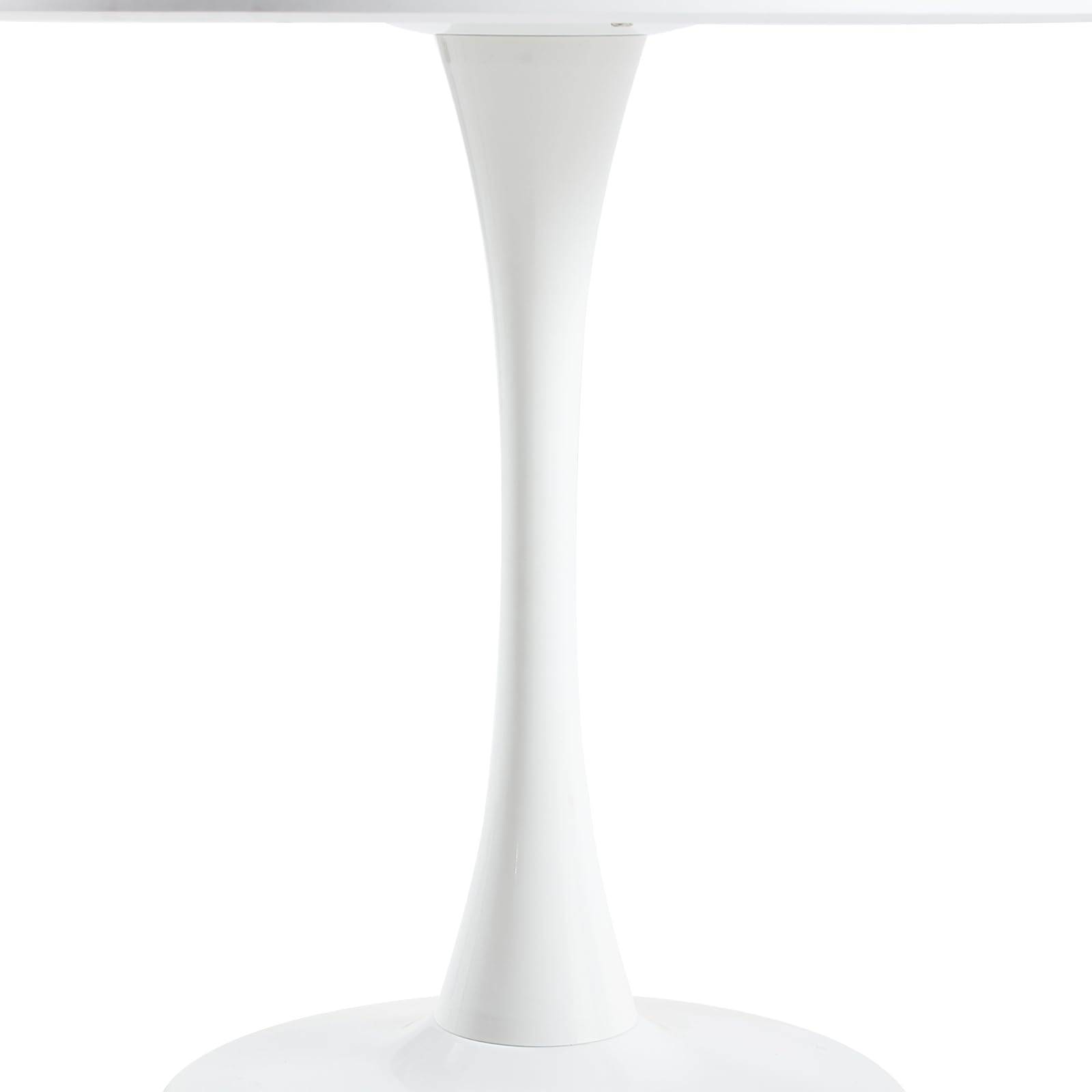 Eettafel, moderne keukentafel, ronde eettafel met massief houten poot