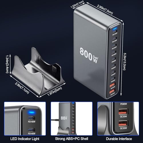 Multi station de charge compacte 12 ports avec sorties rapides QC 30W