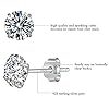 Silber Ohrstecker Set für Frauen - 4 Paar 925 Sterling Silber Ohrstecker mit hypoallergenen Schlafknorpeln und AAAAA Clean Cubic Zirkonia Steinen (4/5/6/7mm) #1