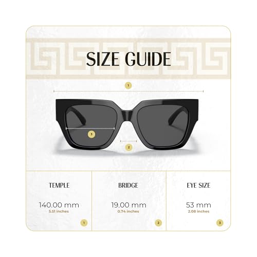 Versace VE4409F Square Sunglasses for Women +BUNDLE with ACCESSORY EYEWEAR KIT4