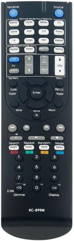 Replacement Remote Control Replace for TV/Audio/Projector RC-899M for Integra AV Receiver DTR-20.7 DTR-30.7 DTR-40.7