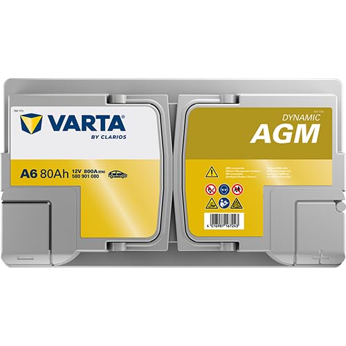 Amazon | ドイツ製 VARTA バッテリー 580-901-080 A6 (旧品番F21) AGM