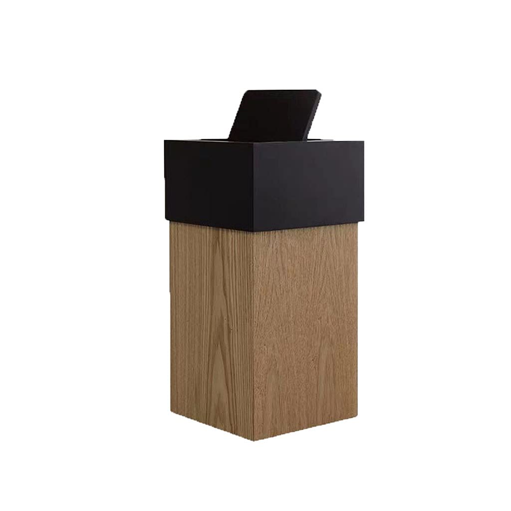 Kosz na śmieci Trash Can Creative Drewniane śmieci Puszka Design Design Can Gruby i trwały wodoodporny kosz do przechowywania dom i biuro (Color : A)