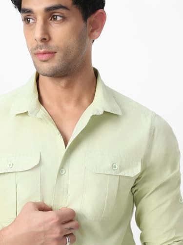 Image of Urbano Fashion Men's Cotton Full Sleeve Regular Fit Casual Solid Shirt