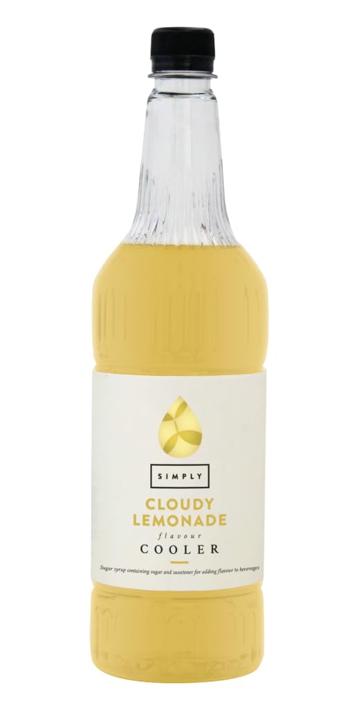 Simply Cloudy Lemonade Cooler, Suitable for Vegans, Beverage Syrup for Cocktails, Mocktails & Lemonades (1 Litre)