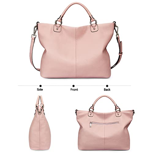 Image of Kattee Women's Soft Genuine Leather Tote Bag, Top Satchel Purses and Handbags