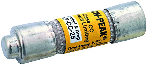 EATON BUSSMANN SERIES LP-CC-10 Fuse, Industrial/Power, Low Peak, LP-CC Series, 10 A, 600 VAC, 300 VDC, 10.3mm x 38.1mm