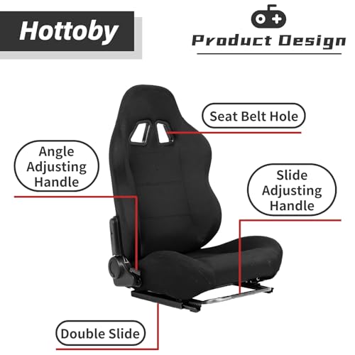 Hottoby HOSSS Race Car Seat With Adjustable Slide Adapt Racing Wheel Stand Fit thumb #4