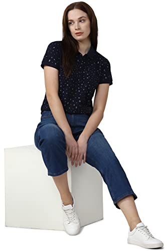 Image of Van Heusen Women's Cotton Regular Fit Polo T-Shirt