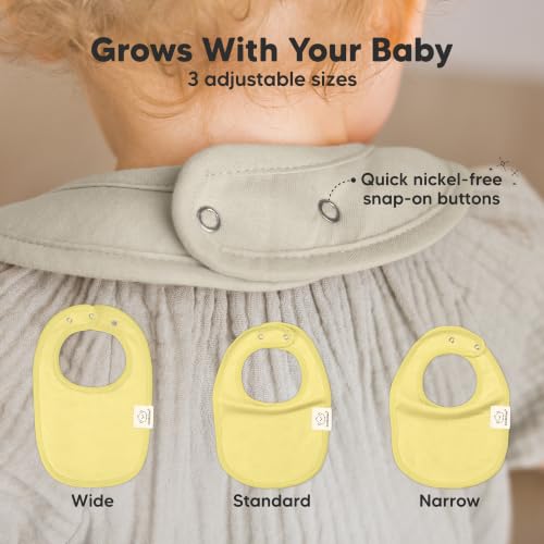 Image of KeaBabies 8-Pack Organic Baby Bibs for Drooling and Teething (Dawn) | Soft Cotton Bibs for Baby Girl, Boy, Extra Absorbent, Easy to Clean & Put On, Toddler, Newborn, Infant 0-24 Months