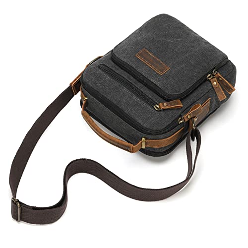 Jack&Chris Canvas Messenger Bag For Men, Man Purse Crossbody Bags For Work Business,Jc5207-Canvas-Black #TOP5