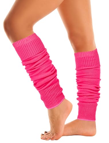 Image of Mysocks Leg Warmers Extra Soft Stylish Fancy Winter 80s Party Dance Neon Long Legwarmers for Women Girls Ladies