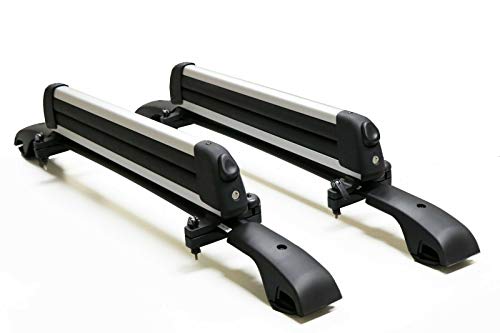 BRIGHTLINES Crossbars & Ski Rack for up to 4 Skis or 2 Snowboards Combo Compatible with 2009-2019 Dodge Journey