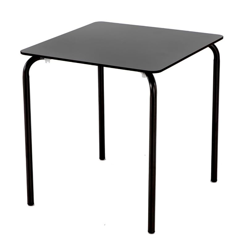 MBH – Mobiliario hostelería. Mesa para terraza de Color Negro 70 x 70 cm para Interior y Exterior de Jardin, Bar, Restaurante y cafetería.