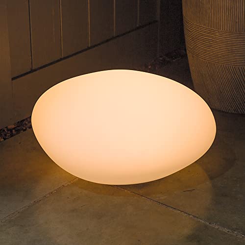 SolarCentre Shapelights Lampe d'ambiance à Changement de Couleur à énergie Solaire Rechargeable par USB pour intérieur et extérieur (Blanc, Galets de 40 cm) Cover