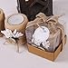 HTF Pack of 10 Wedding Gifts Wood Tealight Candle Holder Decorations, Bridesmaid Favors, Bridal Shower Gifts, Engagement, Wedding Favors for Guests (Weddin, Light Brown)