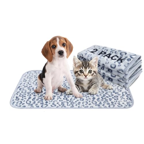 Image of Qeils Reusable Puppy Pads, 2 Pack Washable Pee Pads for Dogs, Waterproof Non Slip Wee Wee pad, Absorbent and Leakproof Training Mats for Potty, Crate, Playpen, Bed, Sofa, 16 inchx 30 inch