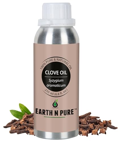 Image of Earth N Pure Clove Bud Essential Oil | 100% Natural & Therapeutic Grade | Undiluted | For Oral Care Teeth & Gums | DIY | Relaxation | Aromatherapy | Improved Mood | Massage | 250ML