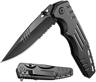 KEXMO Pocket Knife for Men Women, 3.26'' Pocket Knife with Clip / Safety Liner Lock, Everyday Carry Tactical Folding Knife for EDC Camping Survival Hiking Self Defense Fishing Outdoor Activities