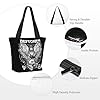 IJHRSFDST Def*tones Music Band Women'S Shopping Tote Bag - Large Reusable Grocery Bag With Band Logo Print - Durable Canvas Shopper Bag - Rock Band Merchandise For Music Fans Gift #5