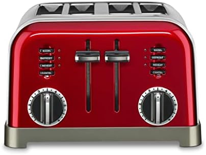 Cuisinart CPT-180MR Metal Classic 4-Slice Toaster, Metallic Red