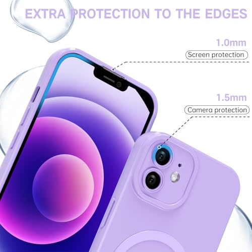 Coque rigide iPhone 12 Mini violette fine anti-choc Magsafe