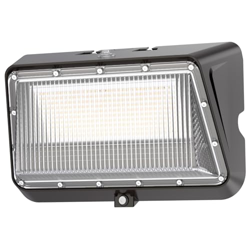 HYPERLITE 60W LED Wall Pack Light with Dusk-to-Dawn Photocell, 5000K Commerical Security Lighting, ETL Listed Wall Pack Lights Outdoor IP65 Waterproof for Yard Shop Warehouse Barn Factory